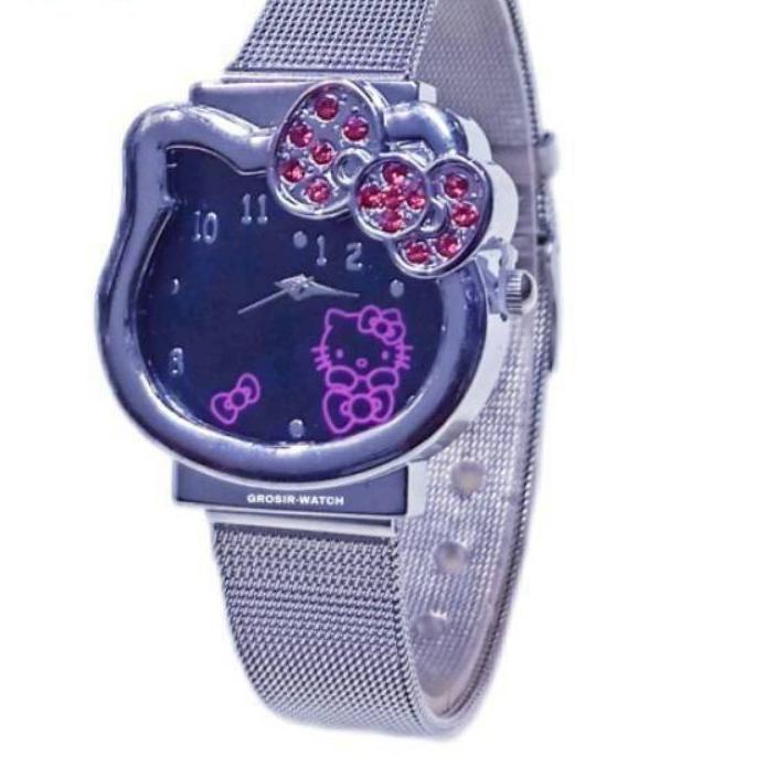 ⚡COD JAM TANGAN WANITA HELLO KITTY RANTAI PASIR MURAH SHOPEE MALL/BISA COD/〖5.5 COD〗/【SHOPEE MALL】/〖