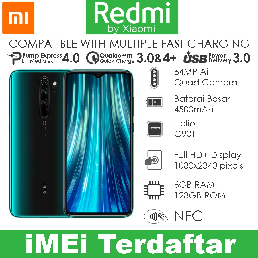 Xiaomi Redmi Note 8 PRO 6/128GB 128 GB NFC/64MP Ai Quad