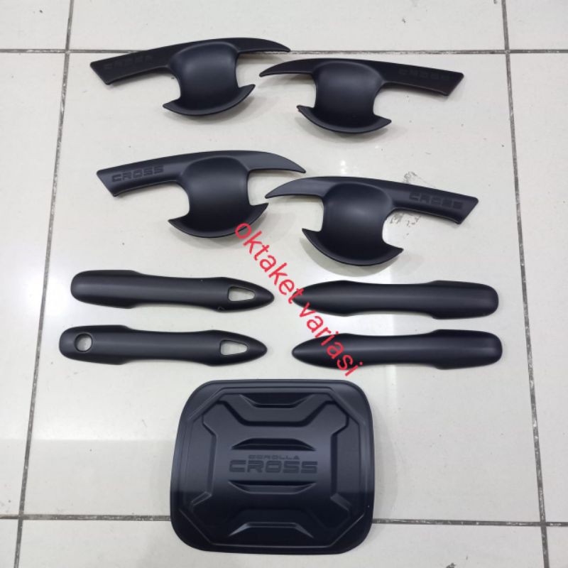 Paket outer handle tank cover Toyota Corolla Cross 2020 hitam dop