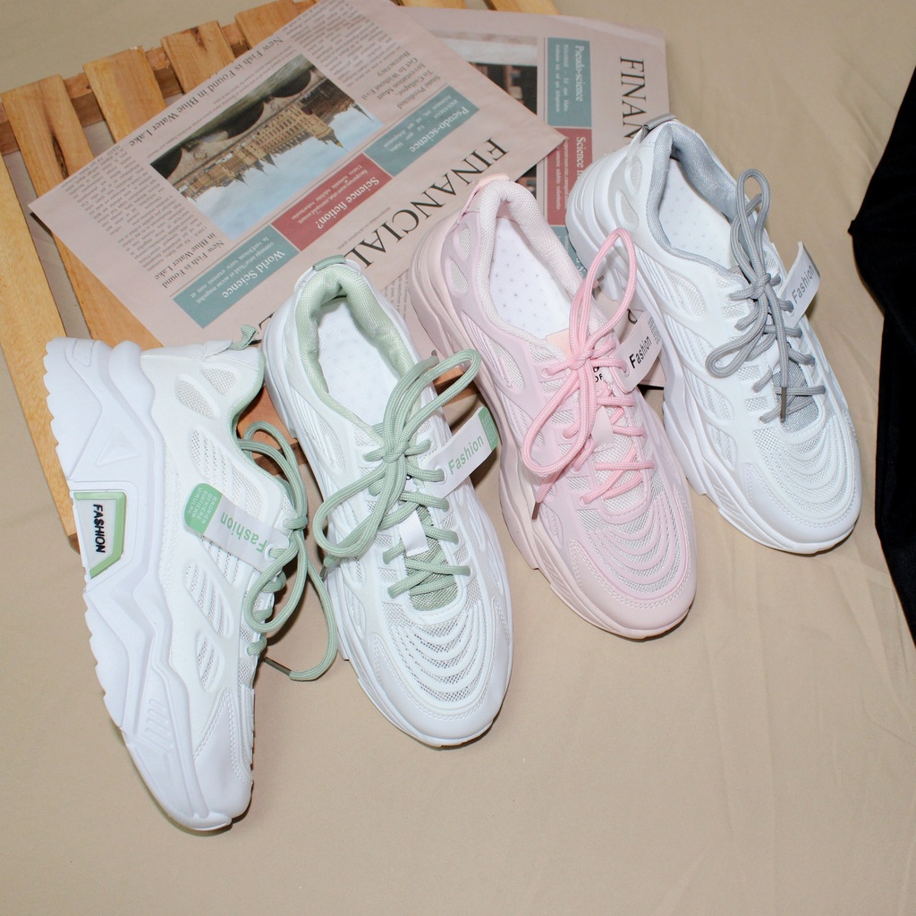 Free Box Sepatu Sneakers Korea Sneakers Wanita Import Sepatu Sport Shoes NS7054 Sneakers Wanita Termurah