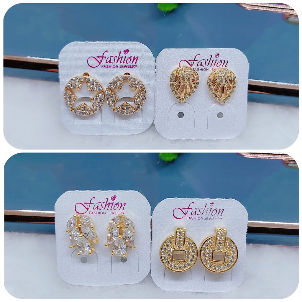 Anting xuping permata lapis emas perhiasan fashion 0451-0462