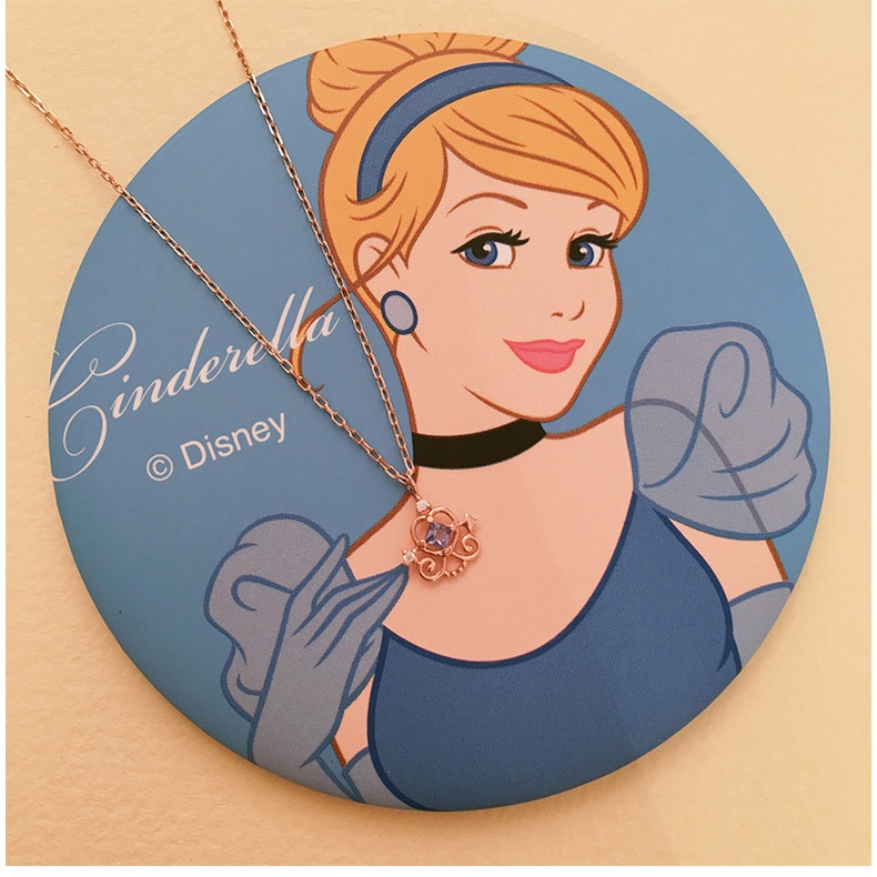 COD❤️Disney Princess Kalung Wanita Fashion Korea Necklace Niche Desain Temperamen Perhiasan Sederhana-A.one