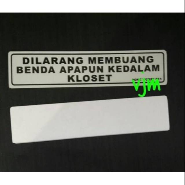 

Sign board pvc dilarang membuang benda, sign label acrylic