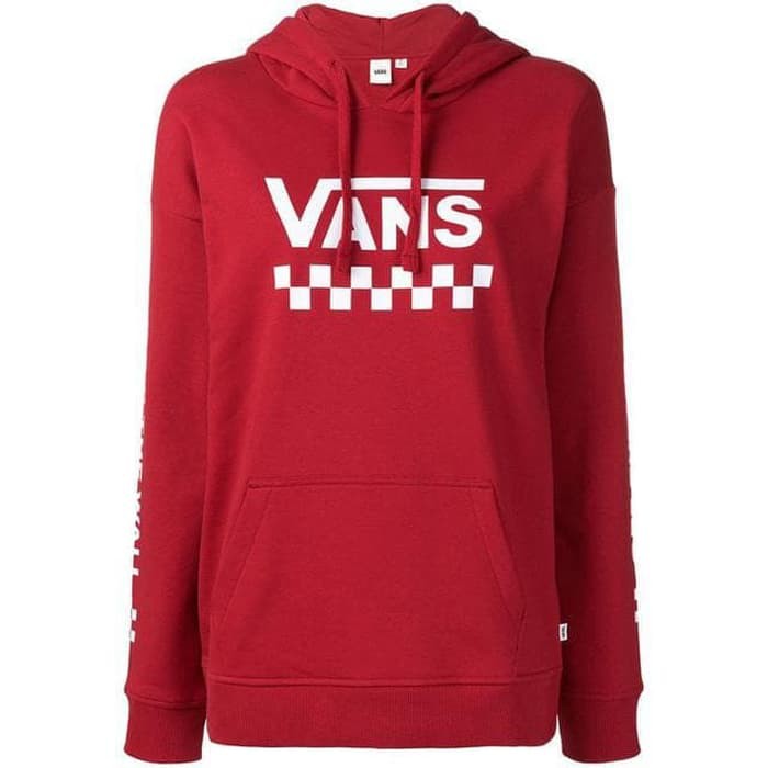 Hoodie VANS red colour cocok buat aktifitas santai - M