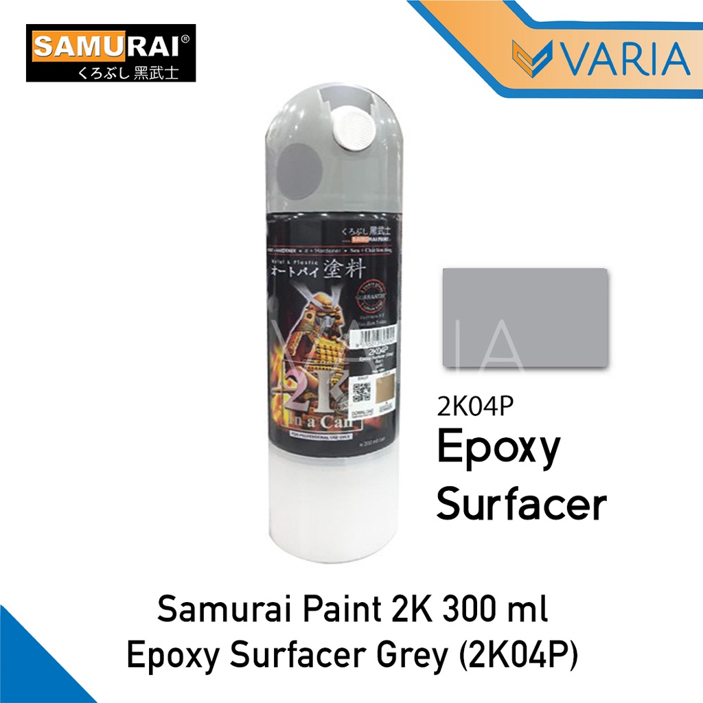 Samurai Paint Cat Dasar Pilox Epoxy Surfacer Grey Abu-Abu 2K04P 300 ml