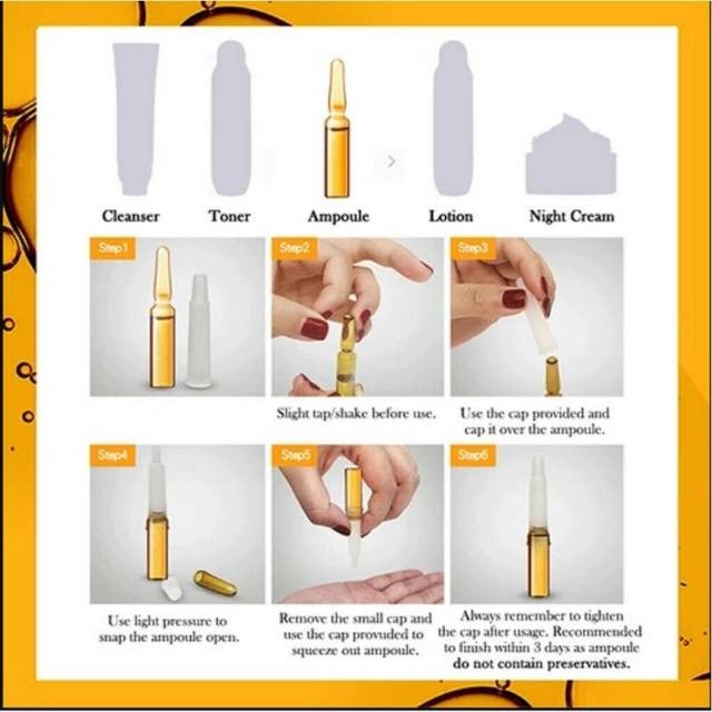 Cindynal Skin Menu 1 Ampoule Serum Hyaluronic Acid Vitamin C satuan