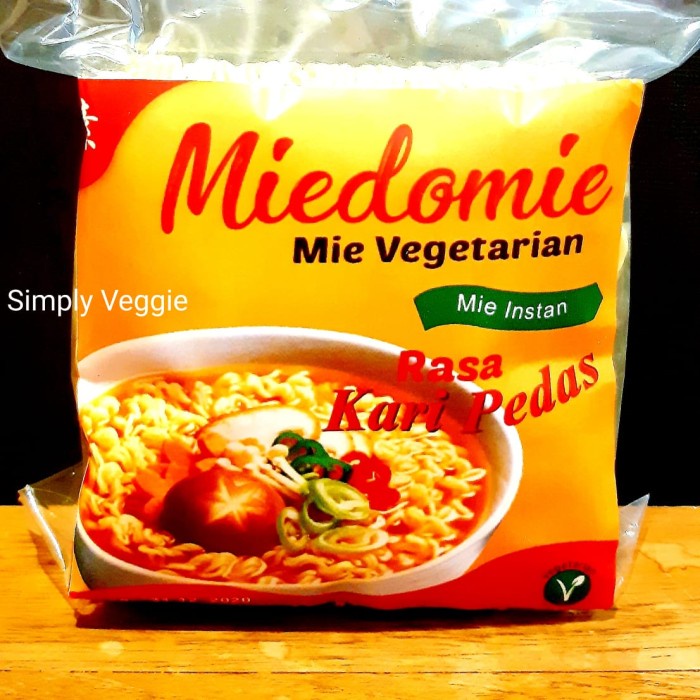 

Ss5g74gfd Miedomie Mie Instant Vegetarian Rasa Kari / Vegetarian Instant Noodle Ff04151