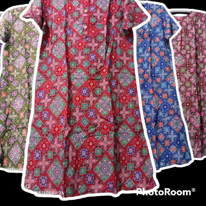 DASTER BATIK KENCANA UNGU ASLI ORIGINAL LABEL MERAH MOTIF TERBARU 2021 KEKINIAN RAYON LD 110 || DAST