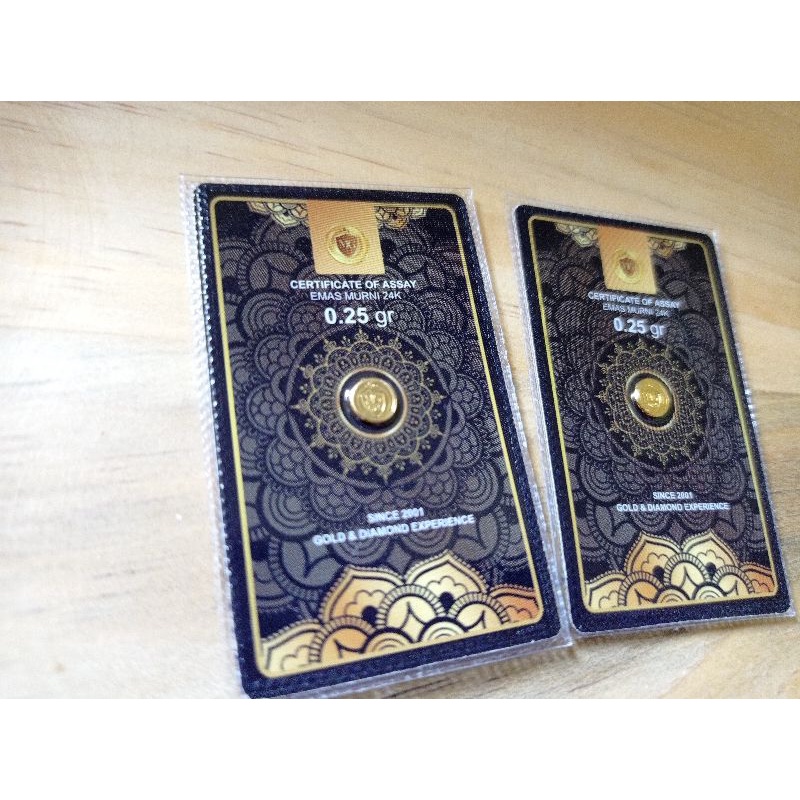 Emas MiniGold 0,25 gr Murni 24 karat Bersertifikat