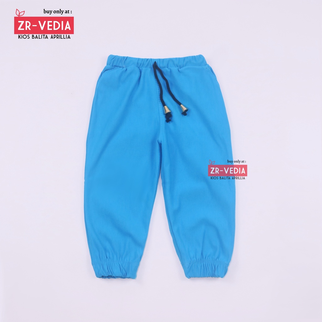 Jogger PREMIUM Polos Uk 1-6 Tahun /  Jeans Joger Denim Polos Jeans Pants Celana Panjang Anak Laki Perempuan