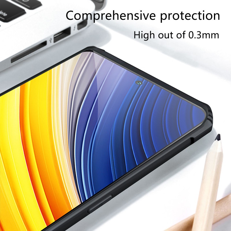 Case XIAOMI POCO X3 PRO Armor Fusion Transparent Casing Free Skin Carbon 3D