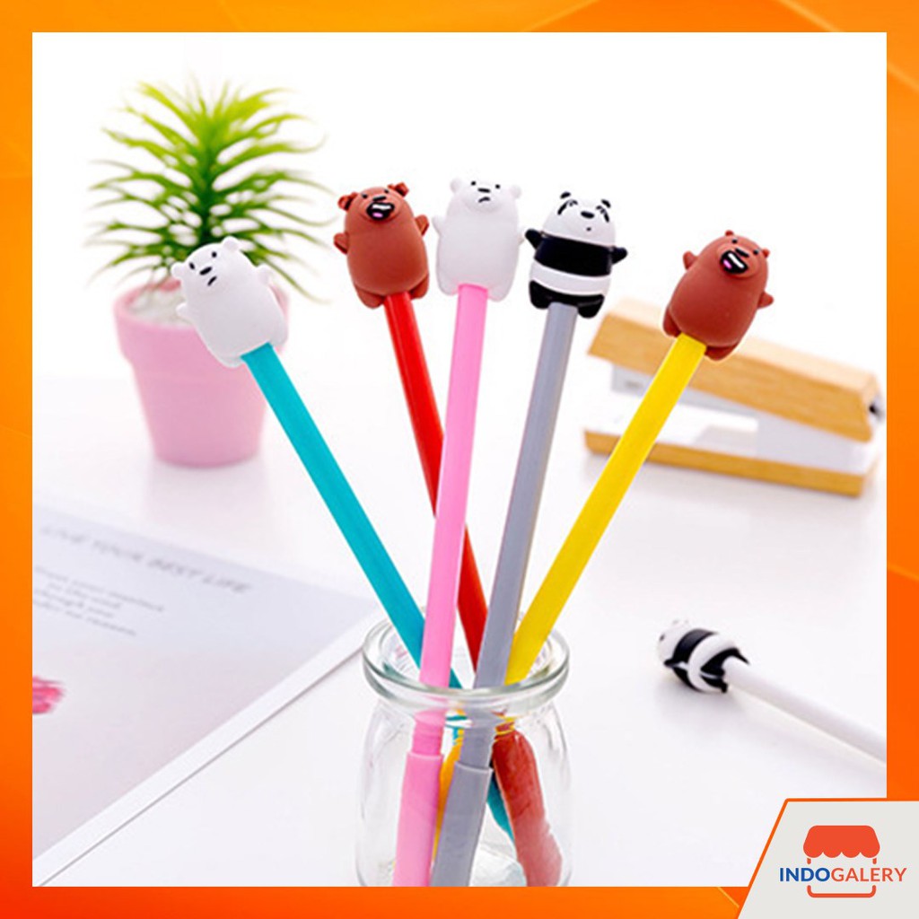 PULPEN KARAKTER BERUANG PANDA GRIZLLI ALAT TULIS ICE 