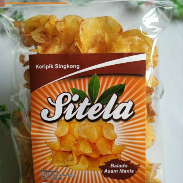 

SITELA KERIPIK SINGKONG RASA BALADO ASAM MANIS 250gr