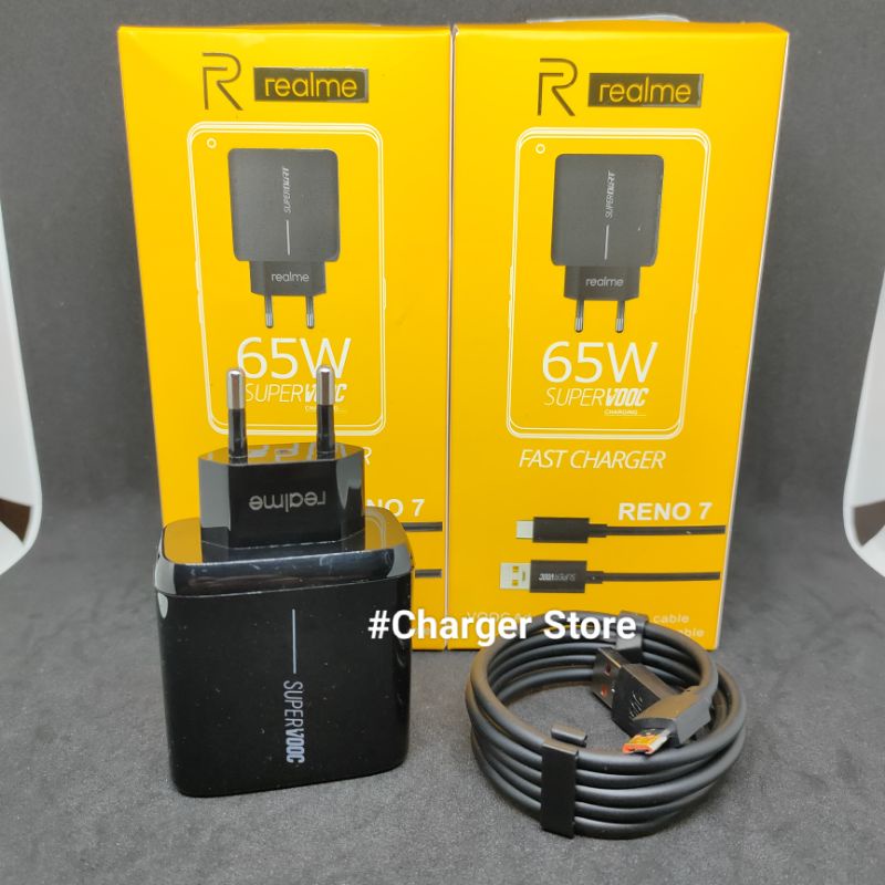 Charger Realme 65W 6.5A Hitam Micro USB SUPER DART VOOC FAST CHARGING ORIGINAL