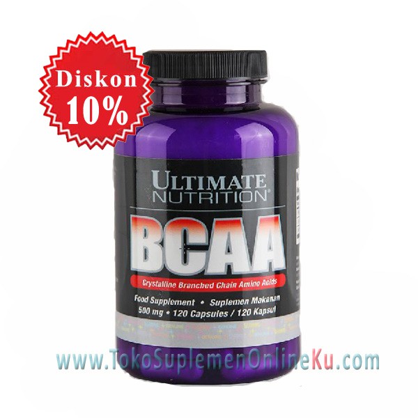 Ultimate Nutrition Bcaa 500 Mg 120 Kapsul Suplemen Fitness Shopee Indonesia