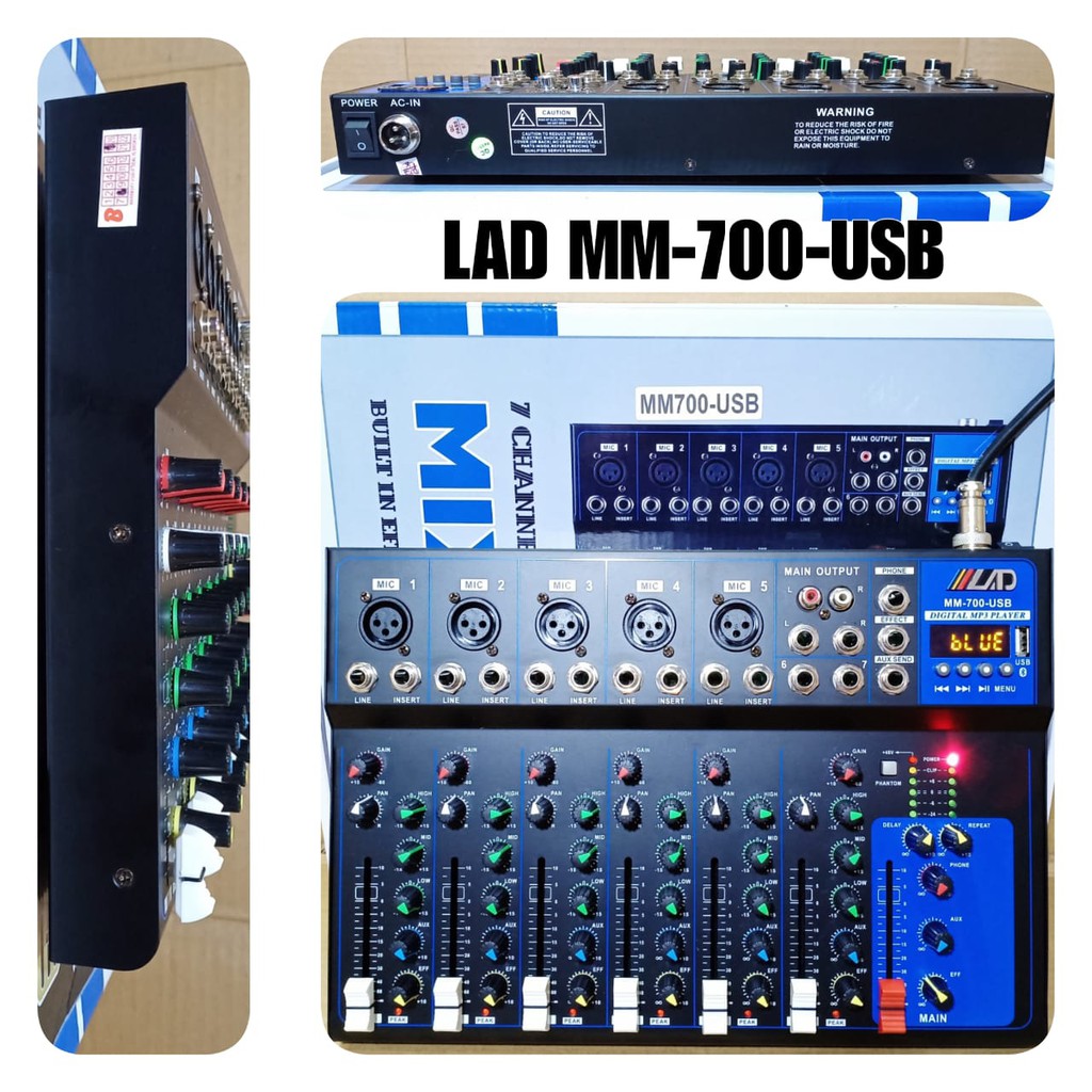 MIXER 7 CHANNEL LAD MM 700 USB