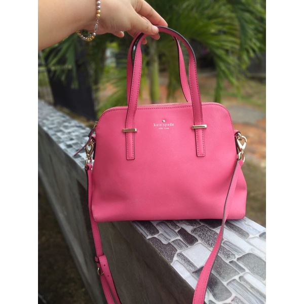 (sale) tas wanita branded kate spade patterson pink second preloved seken