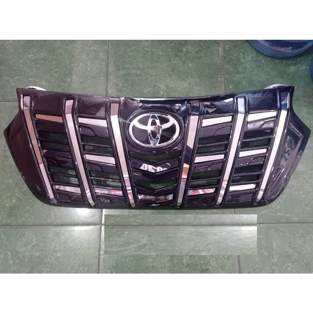 GRILL DEPAN GRAND AVANZA MODEL ALPARD HITAM GLOSY LIST STAILIS