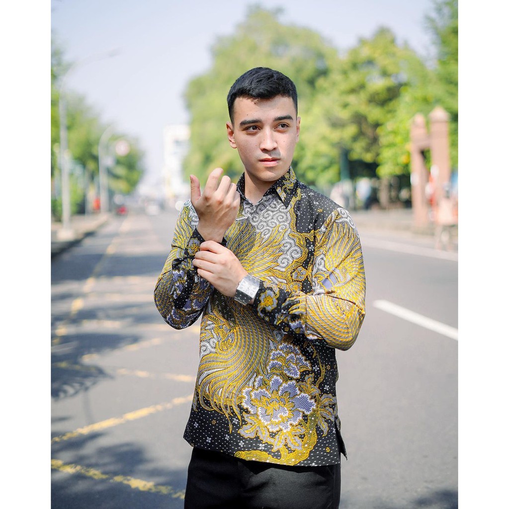 Benang Raja Kemeja Batik Pria Lengan Panjang Premium