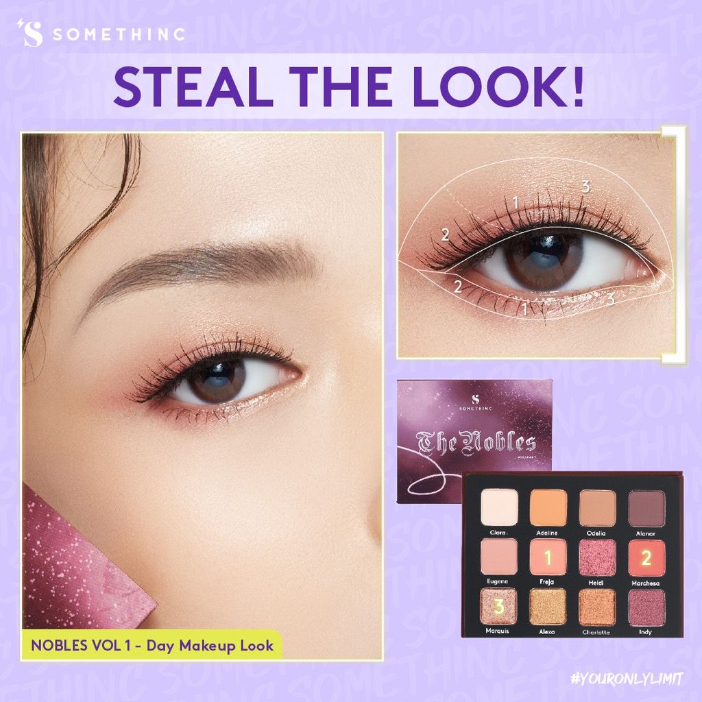 BPOM Somethinc The Nobles Eyeshadow Palette Volume 1 Eyeshadow Daily Look Volume 2 Glam Look Eye Shadow