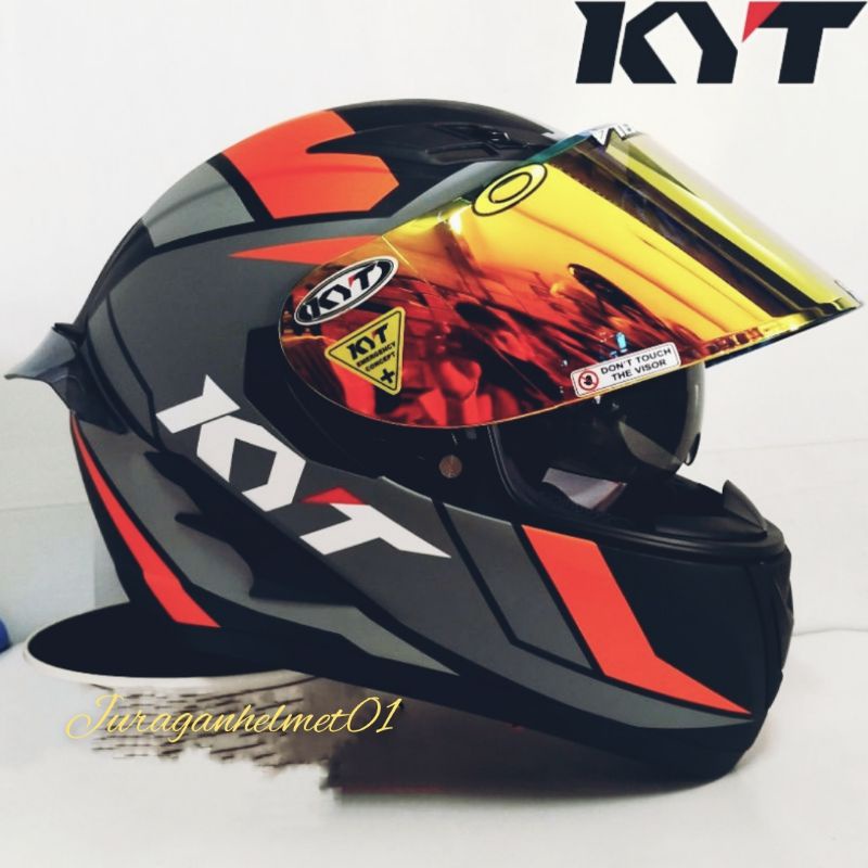 helm full face kyt falcon motif  paket ganteng termurah