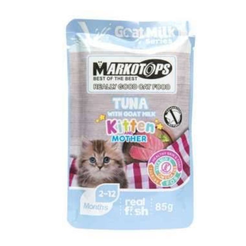 Makanan kucing Basah Markotops Pouch 85gr