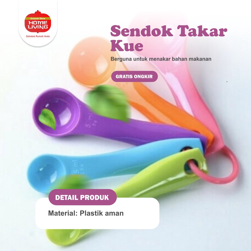 Sendok takar kue ukur peralatan perlengkapan dapur perabotan rumah tangga murah