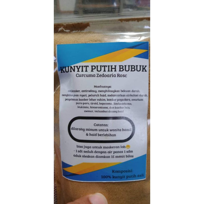 

kunyit putih / temu putih bubuk Murni