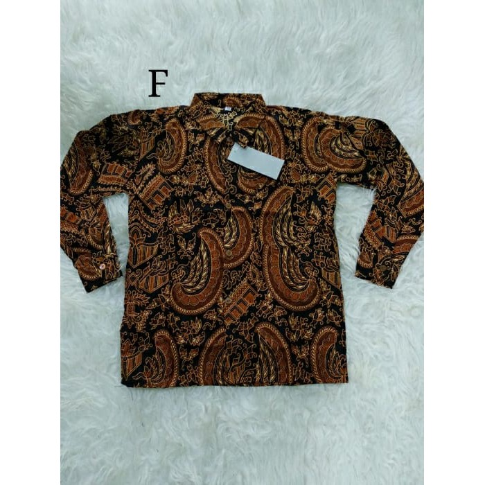 Kemeja batik anak lengan panjang