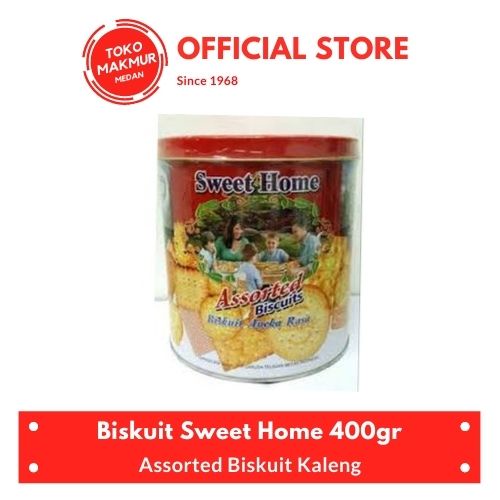 BISKUIT KALENG SWEET HOME ASSORTED ANEKA RASA 400GR - ROTI KALENG