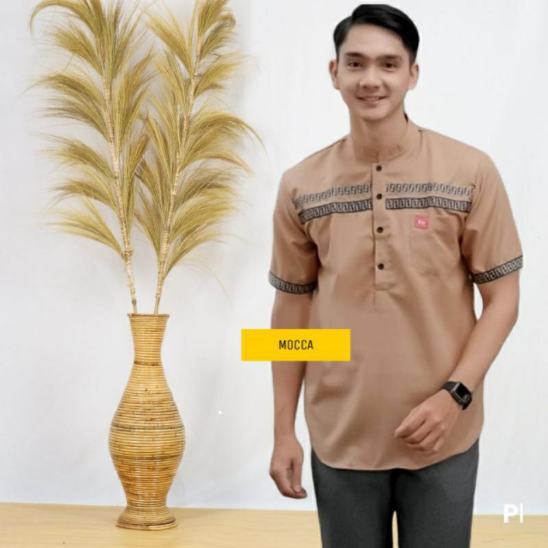 Koko Kurta Toyobo FF Lengan Pendek Model Terbaru Bahan Katun Adem Di pakai Model Kekinian