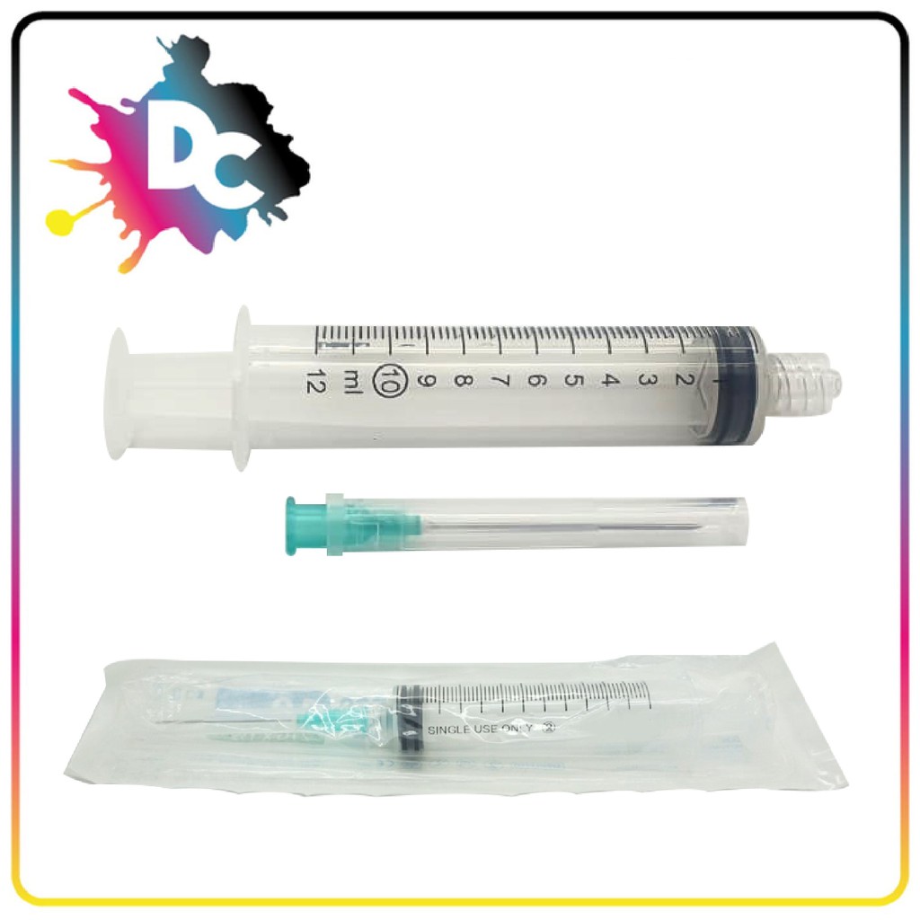 suntikan / spuit / syringe 5ml , 10ml untuk refill / isi ulang tinta printer