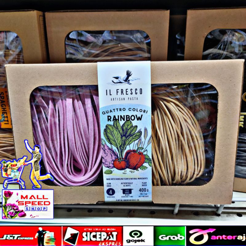 

il fresco artisan pasta quattro colori rainbow 400gr pasta/mi buah