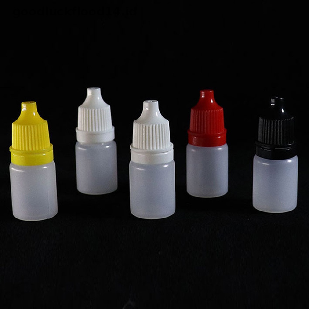 [OOID] 50pcs PET Plastic Empty Dropper Bottle 5ML Liquid Eye Clear Water Vial ID