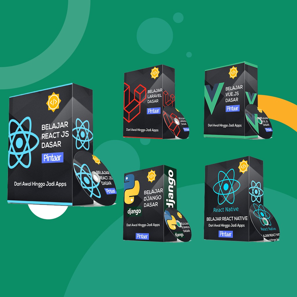 Paket Belajar Pemograman React Js, React Native, Vue JS, dan Django Python Lengkap