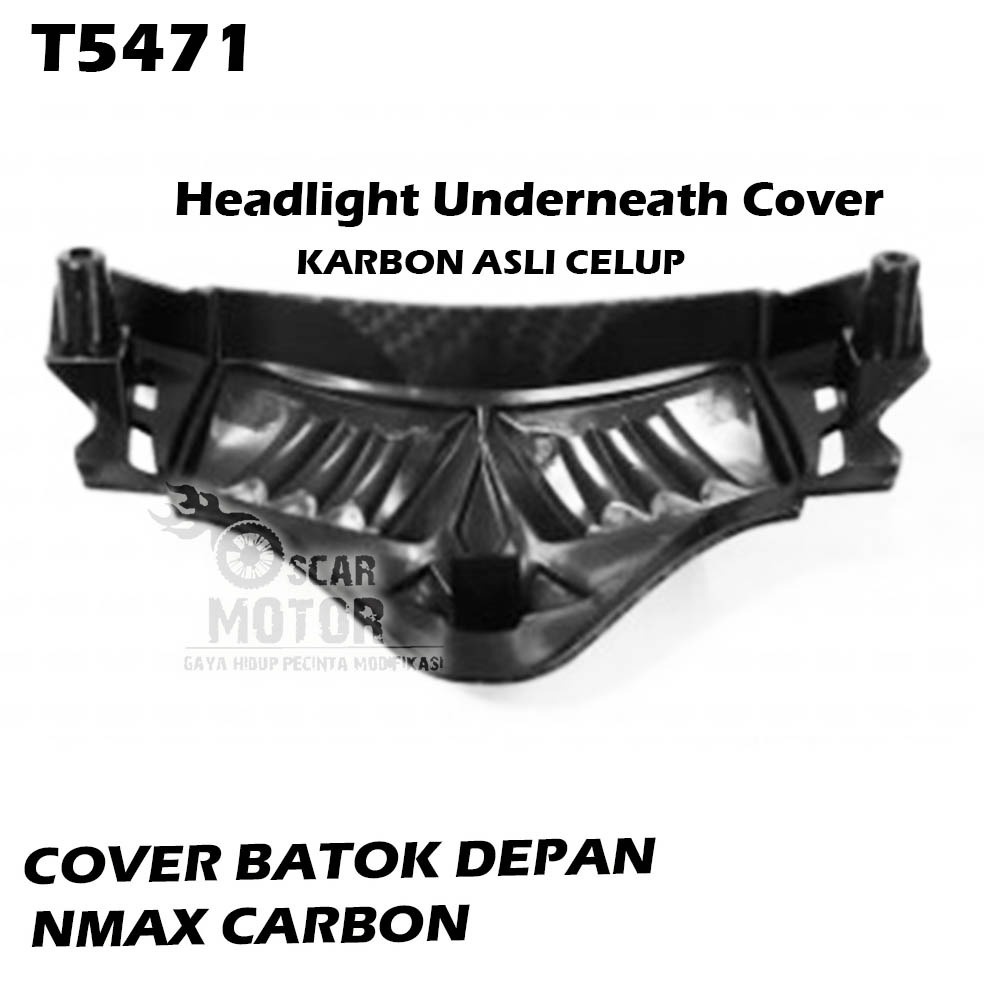 Headlight Underneath Cover Front Under Headlight Cover Carbon Yamaha Nmax T5471