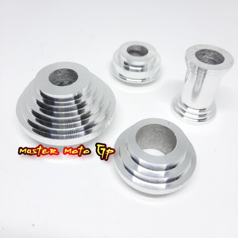 bosh tromol RX KING RXS RXK NEW SCORPIO  boshing tromol Rxking Depan belakang aluminium chrome