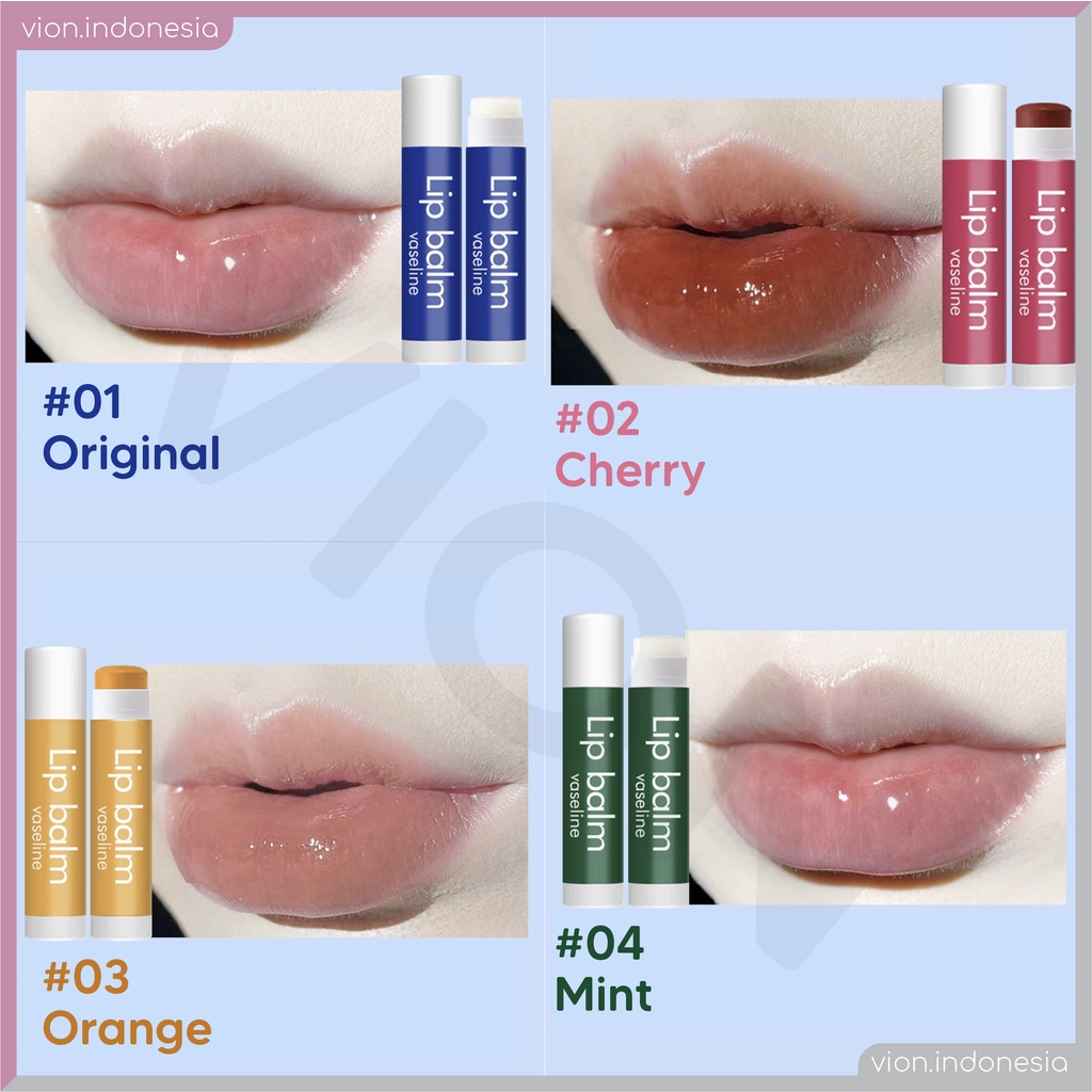 Hanboli Vaseline Lip Balm Stick Therapy 4 Flavors Pelembab Bibir Keyniegift XX022