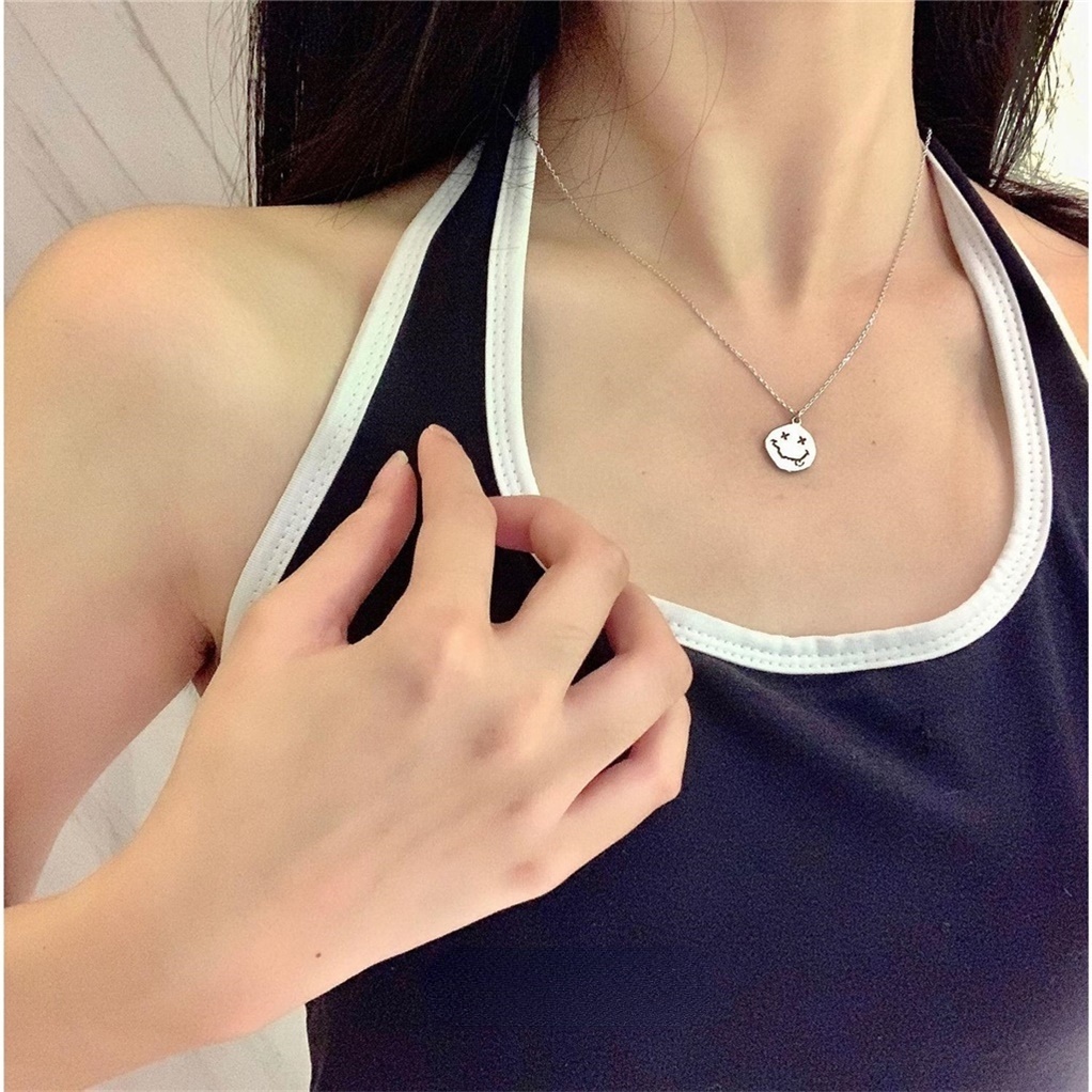 Smiley Necklace Clavicle Chain Accessories Simple Korean Temperament