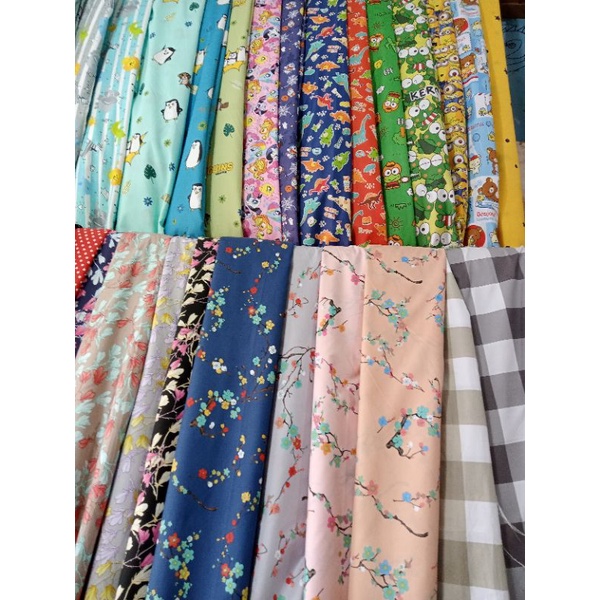 Bergaransi Bahan Kain Katun Mikrotex Disperse Motif Lucu Anak Untuk Sprei Gorden Piyama Bedcover