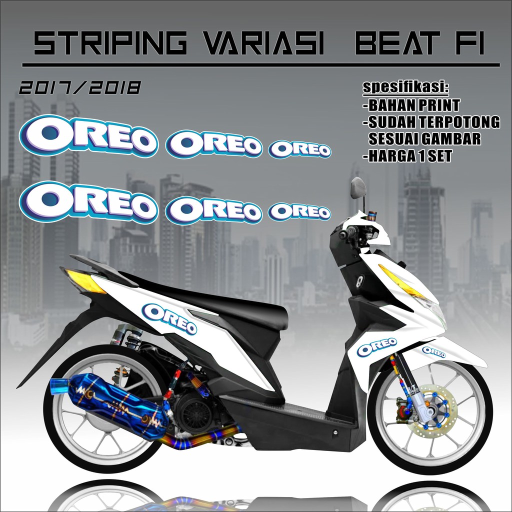 Sticker Striping variasi Beat Striping  Beat Fi - Sticker Beat