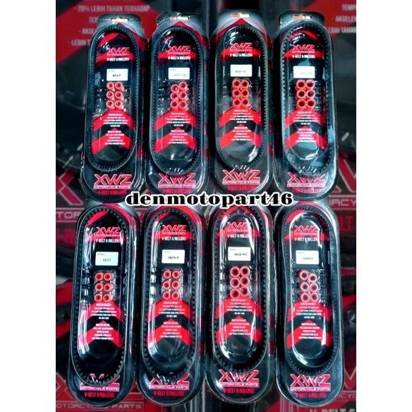 VANBELT VBELT V-BELT V BELT SET + ROLLER MATIC METIK - VARIO BEAT SCOOPY SPACY MIO J SPORTY M3 FINO 