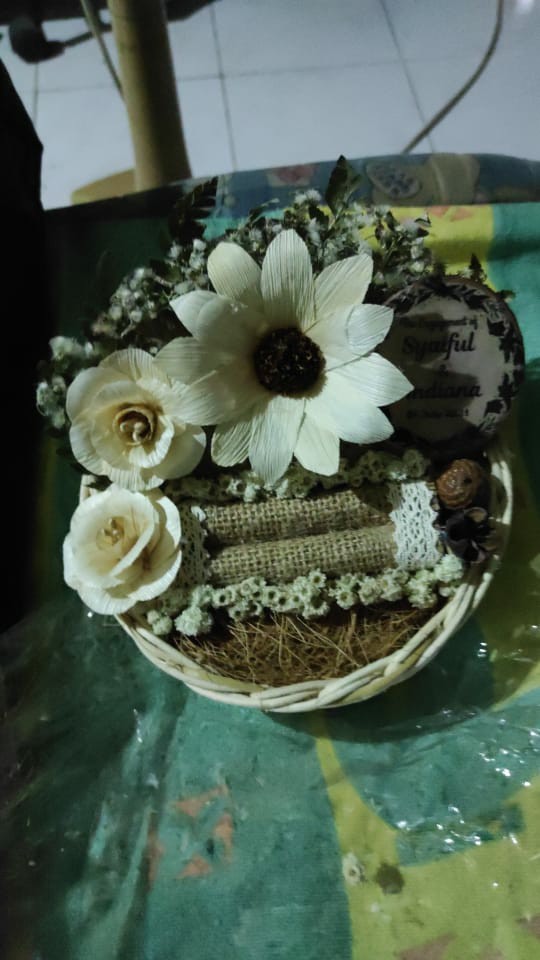 Eternal Natural Rustic/rattan Ring Basket (mahar Tempat Cincin/ring Bearer)