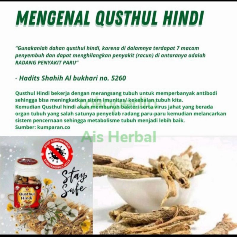 Qhustul Hindi Kapsul  kemasan 45 Kapsul Original