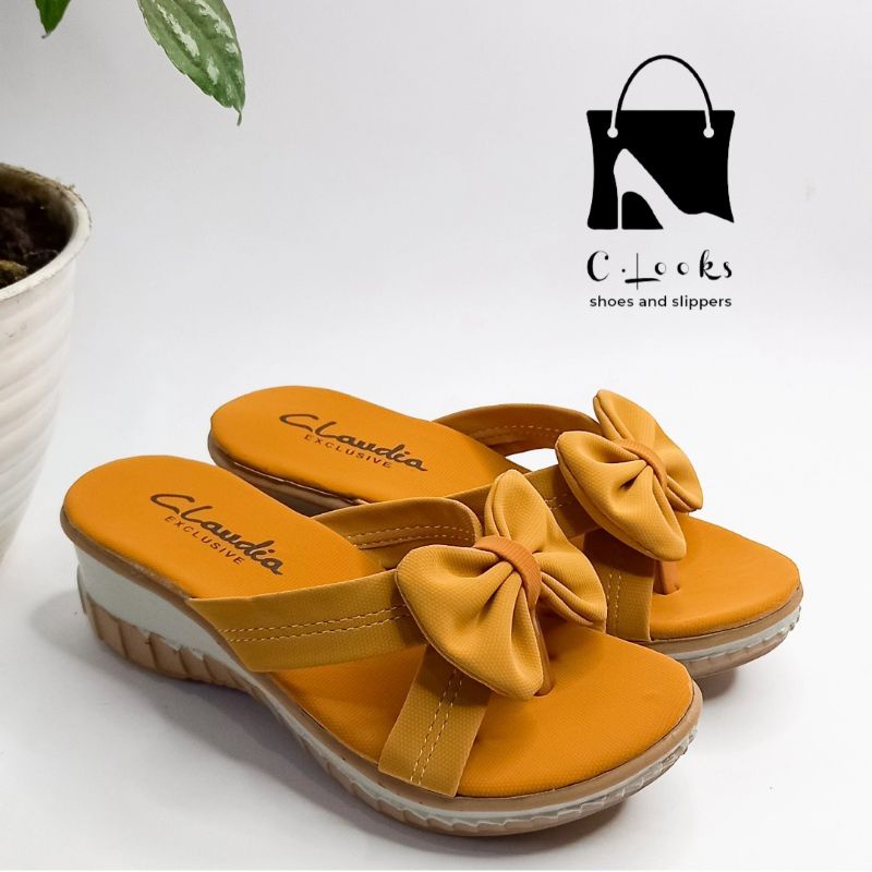 Sandal Anak Perempuan Claudia Pita Jepit Wedges | size 26-35