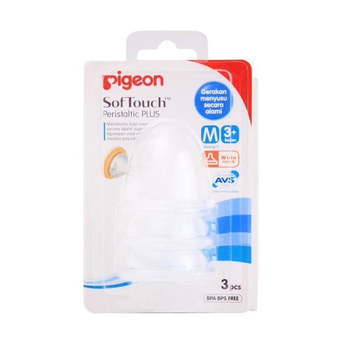 Nipple Dot Bayi Pigeon Peristaltic + Nipple Blister 3pcs M