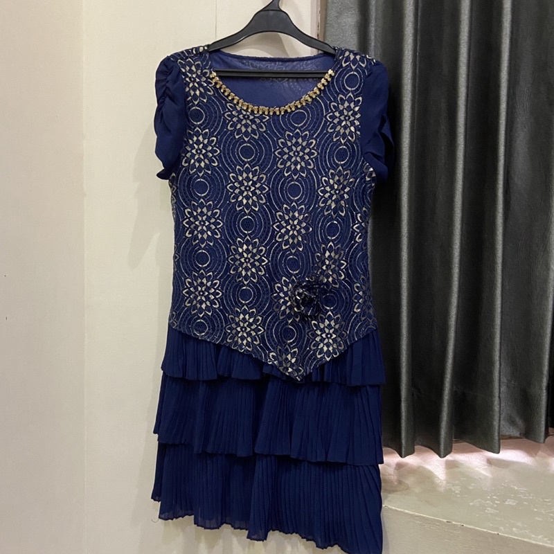 ZARA BLUE DRESS PARTY SECOND PRELOVED