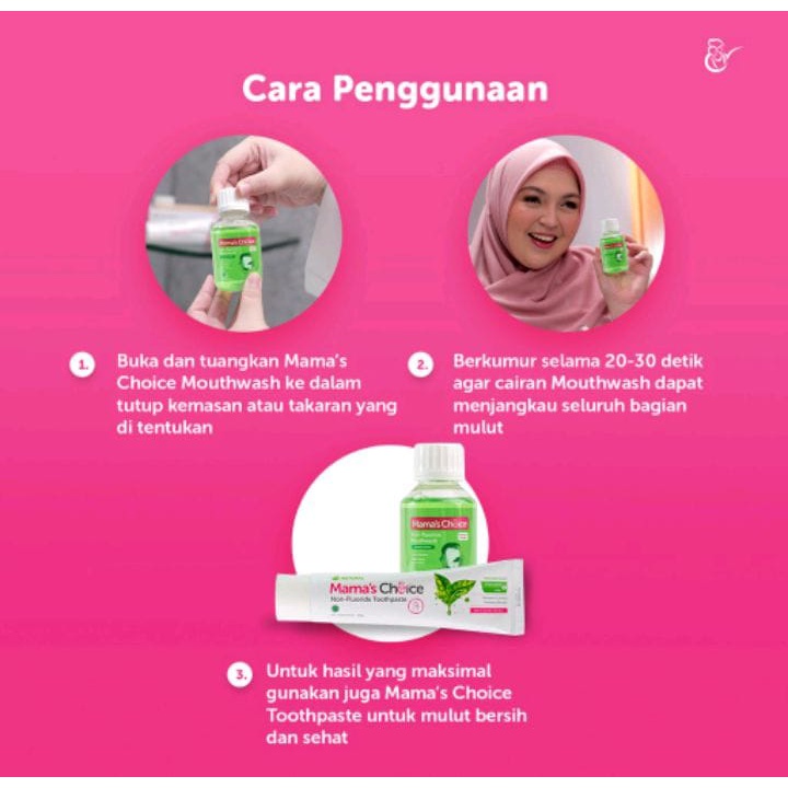 MAMA'S CHOICE MOUTHWASH (OBAT KUMUR HALAL TANPA ALKOHOL)