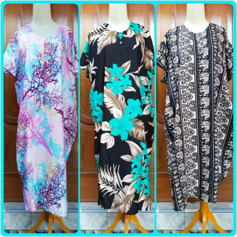 Daster Ibu Lengan pendek Rayon Premium /Daster Bali Lengan pendek