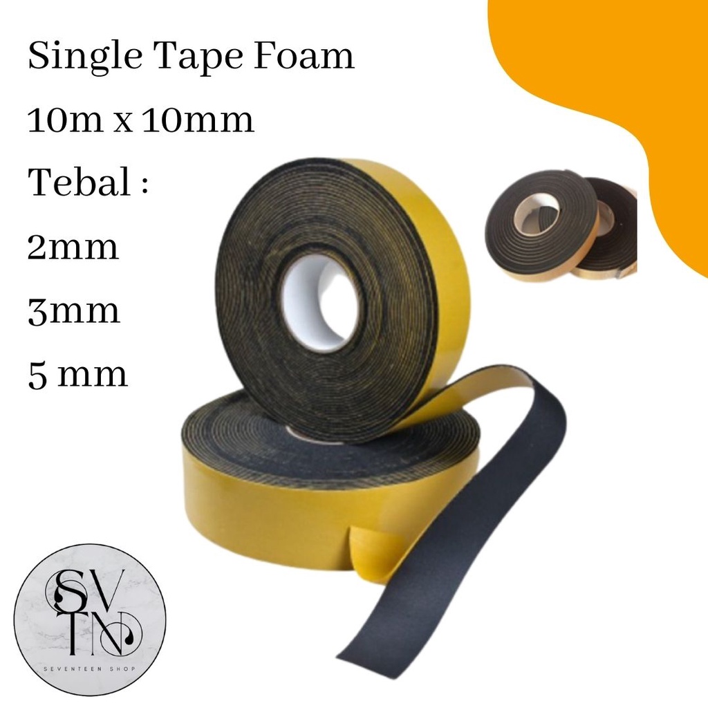 Single Tape Foam 10m x 10mm - Perekat &amp; Tape